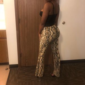 snake print pants